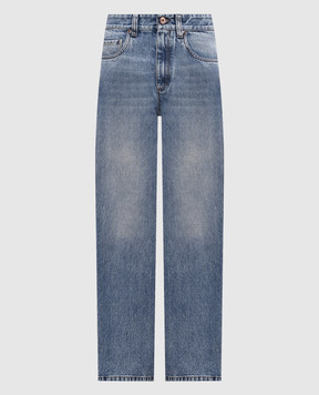 Brunello Cucinelli Blue jeans with a worn effect MA095P5565