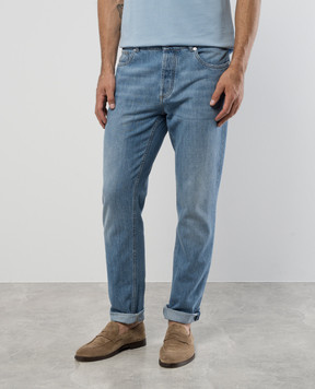 Brunello Cucinelli Blue jeans with a distressed effect M0Z37D3210