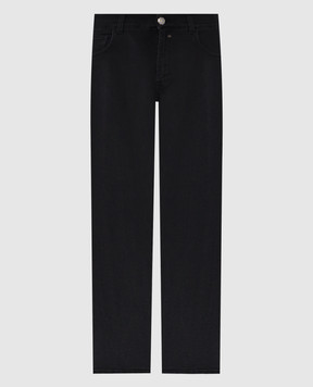 Stefano Ricci Black jeans with monogram MFT53B1020RT43BK