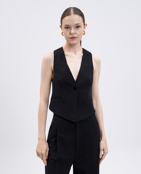 Twinset Black vest with logo 252TP2621