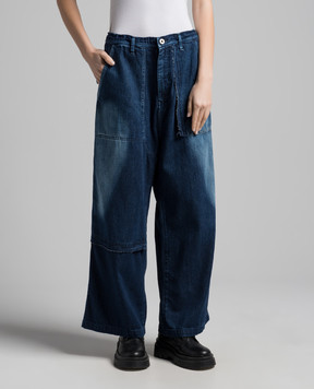 Y`S Yamamoto Blue jeans with a print from Spotted Horse Craft YSP99005