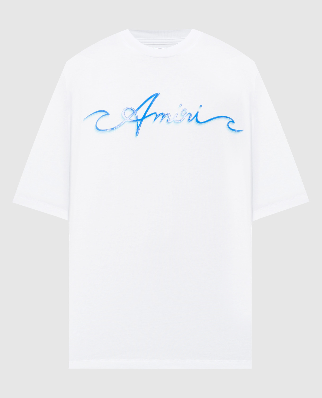 【関税込み】AMIRI ホワイト Wave ロゴプリント Tシャツ Amiri☆関税込☆ウェーブロゴ 半袖 ホワイト Tシャツ Tシャツ