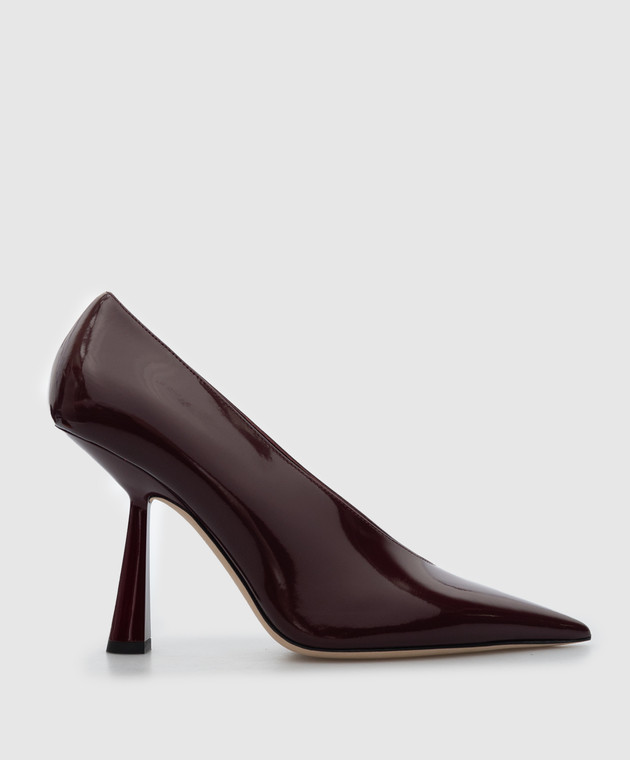 Jimmy Choo - MARYANNE 100 burgundy patent leather boats