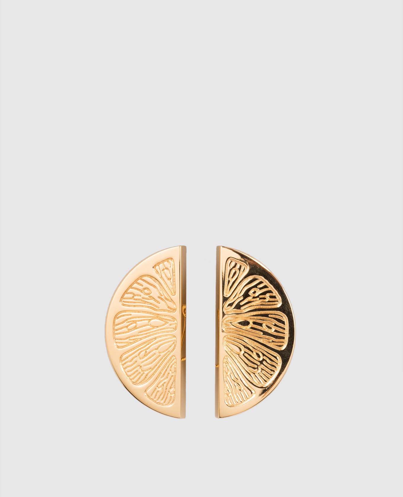 

Golden earrings in the form of citrus Balmain