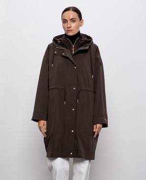 Moncler Khaki parka with down vest K20931C00006598P6