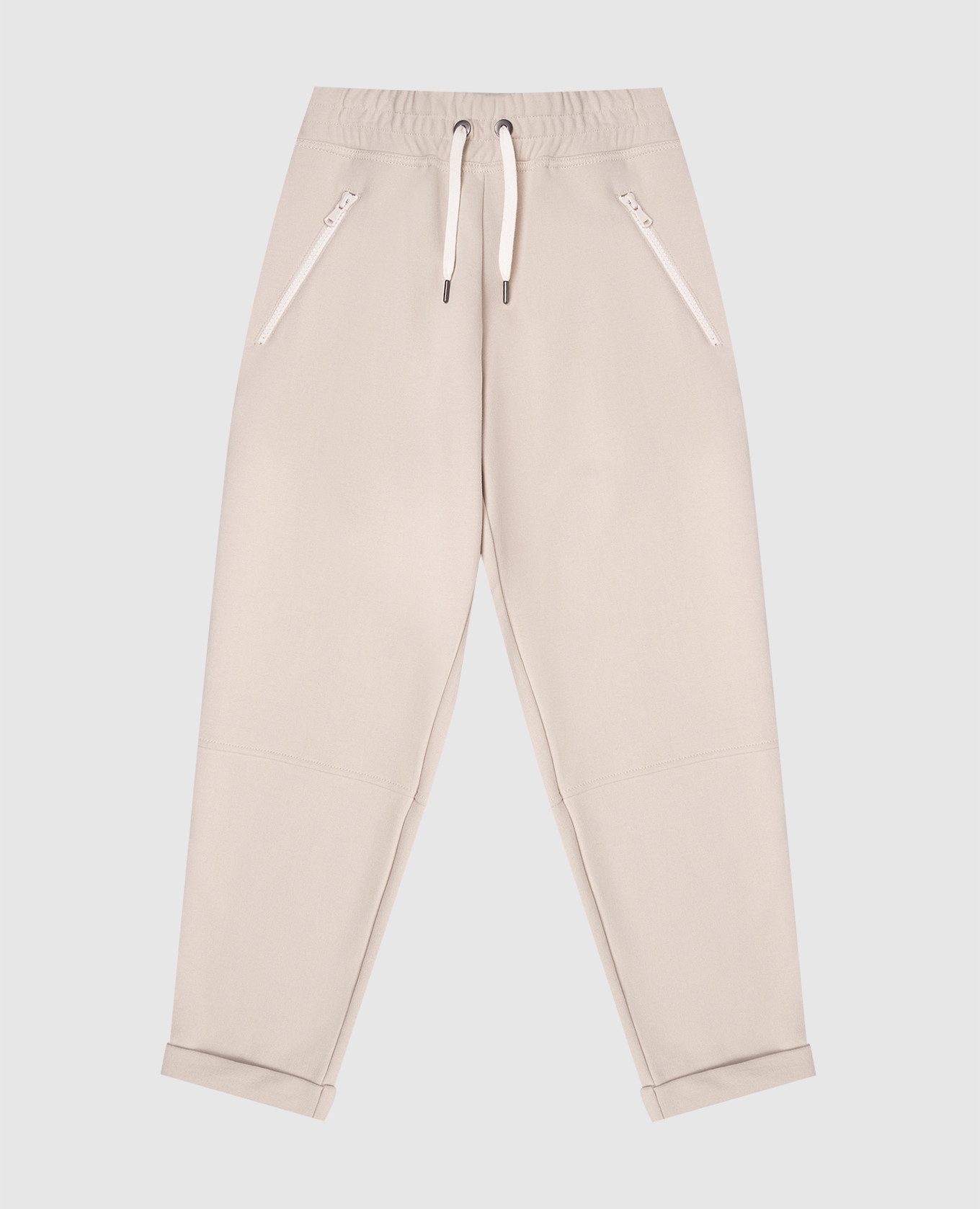 

Children's beige track pants with lapels Brunello Cucinelli