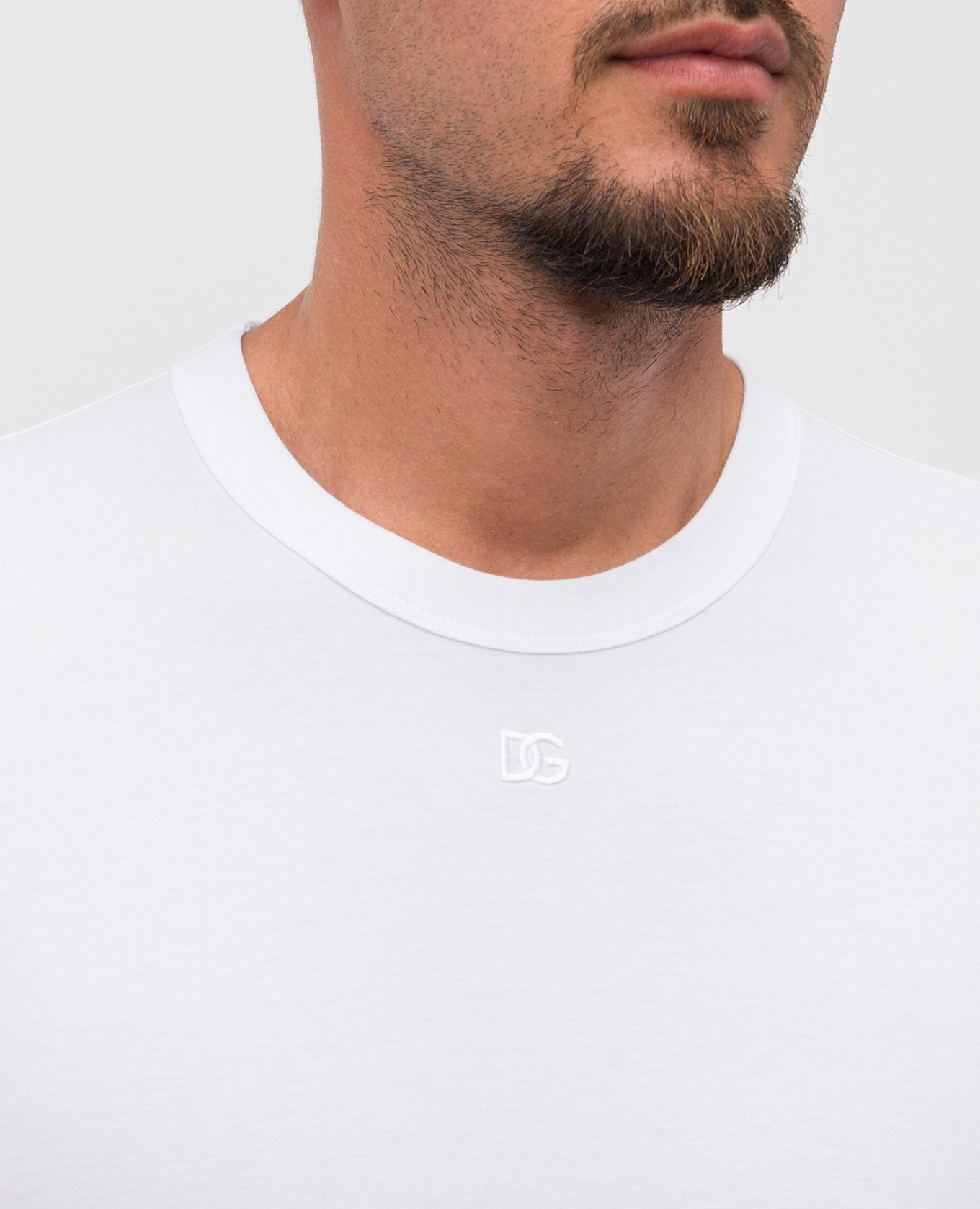 White T-shirt with logo Dolce&Gabbana 4