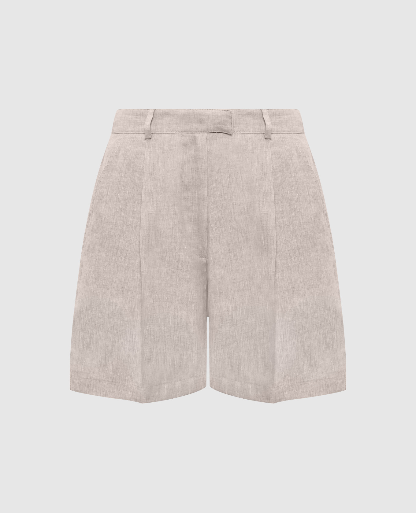 Beige linen shorts Brunello Cucinelli