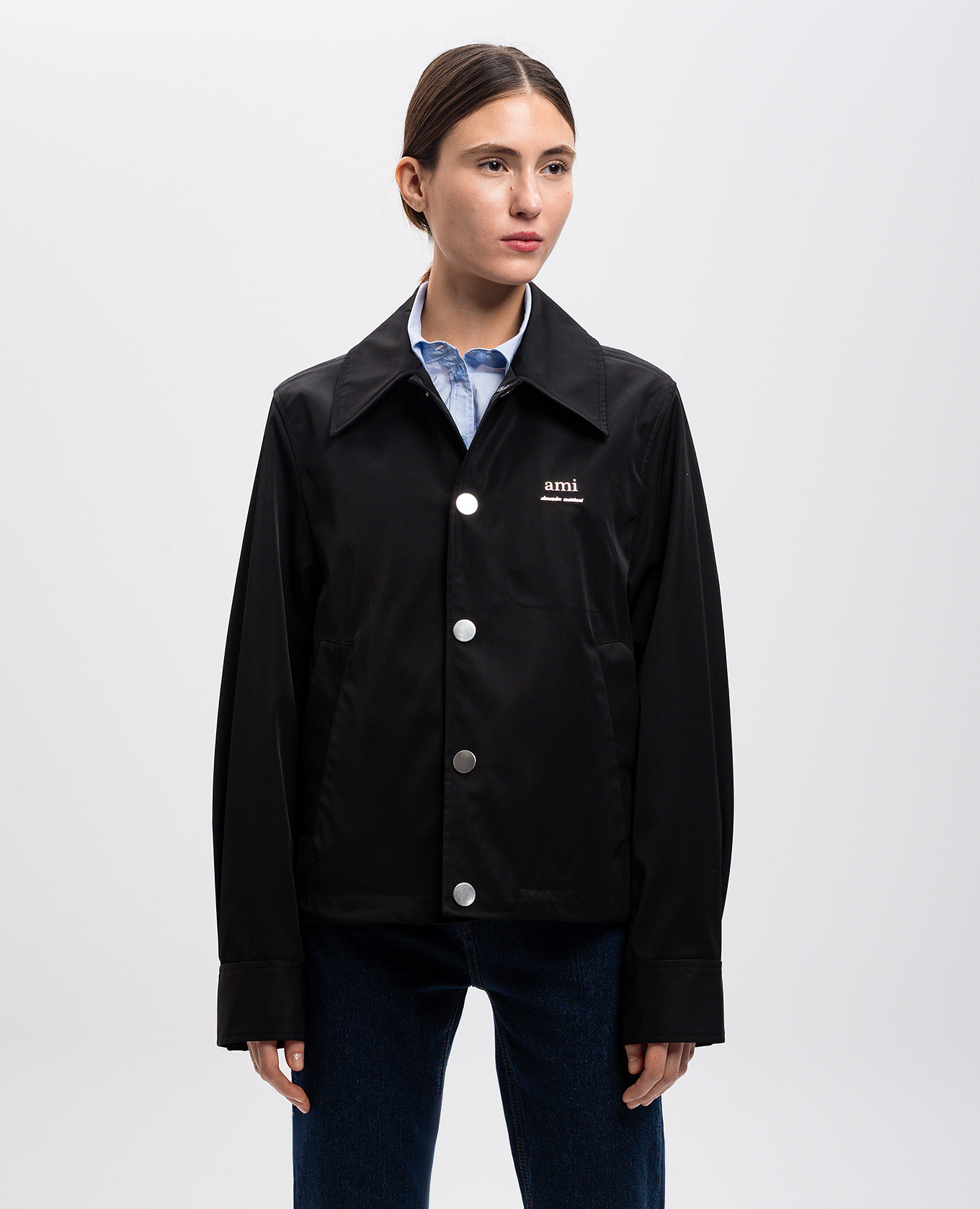 Black jacket with logo Ami Paris 3