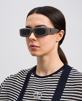 The Attico by Linda Farrow Mini Marfa brown sunglasses ATTICO16C25