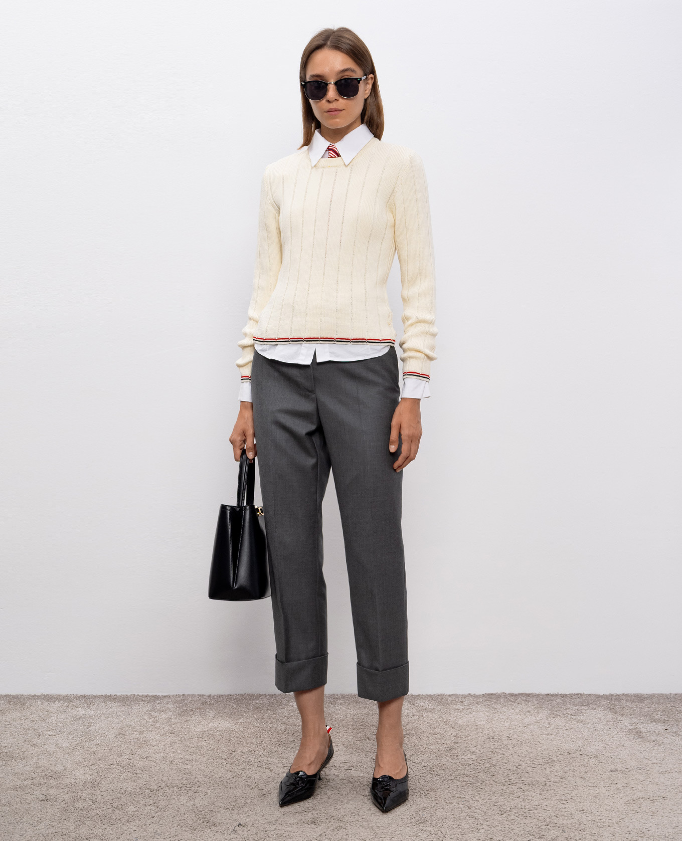 

Beige wool sweater Thom Browne