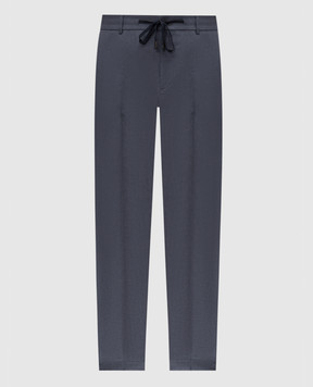 Peserico Blue linen pants R54095N08266