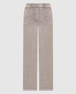 Peserico Beige velvet pants A04736L51Z03273