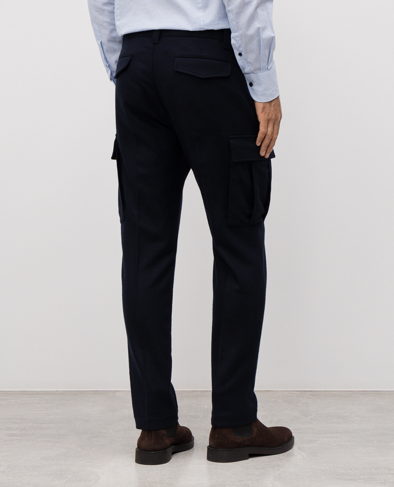 

Blue wool and cashmere cargo pants Cashmere&Whiskey
