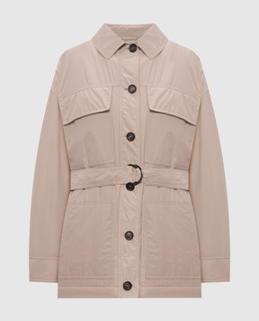 Brunello Cucinelli Beige jacket with belt MG5017829