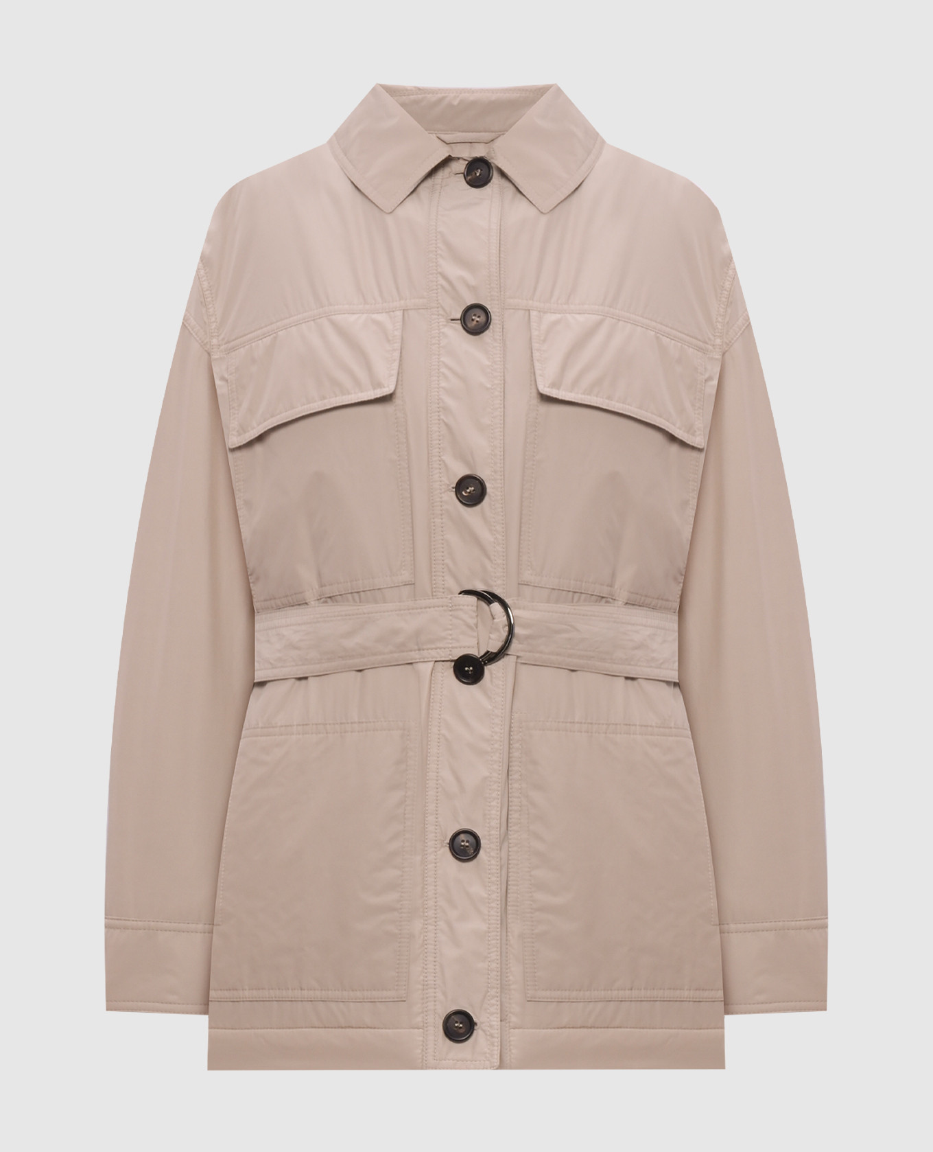 

Beige jacket with belt Brunello Cucinelli