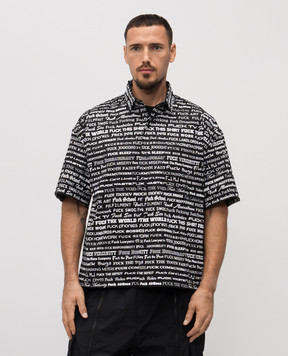 Vetements Black shirt with contrasting print UH76SH580B