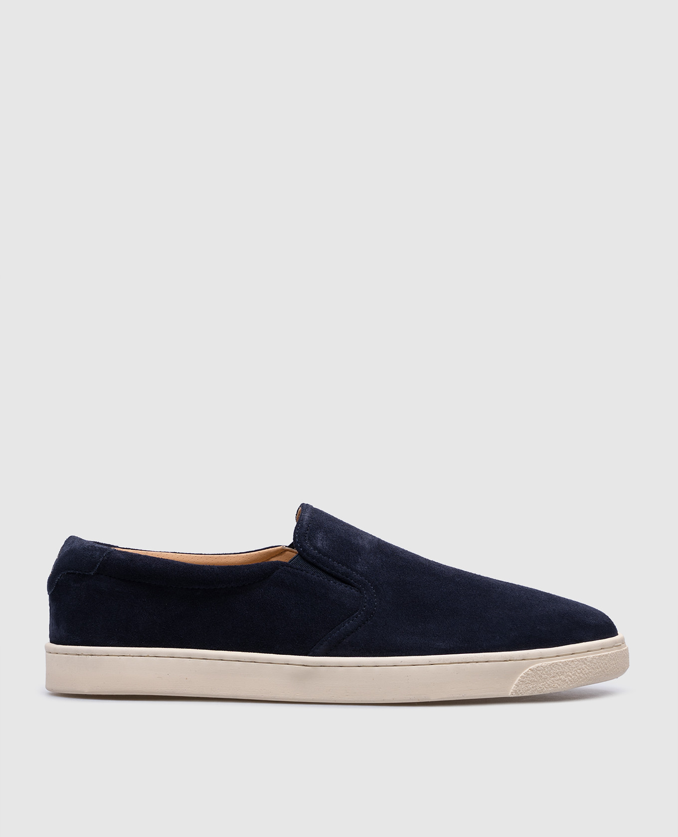

Blue suede slip-ons with logo emblem Brunello Cucinelli