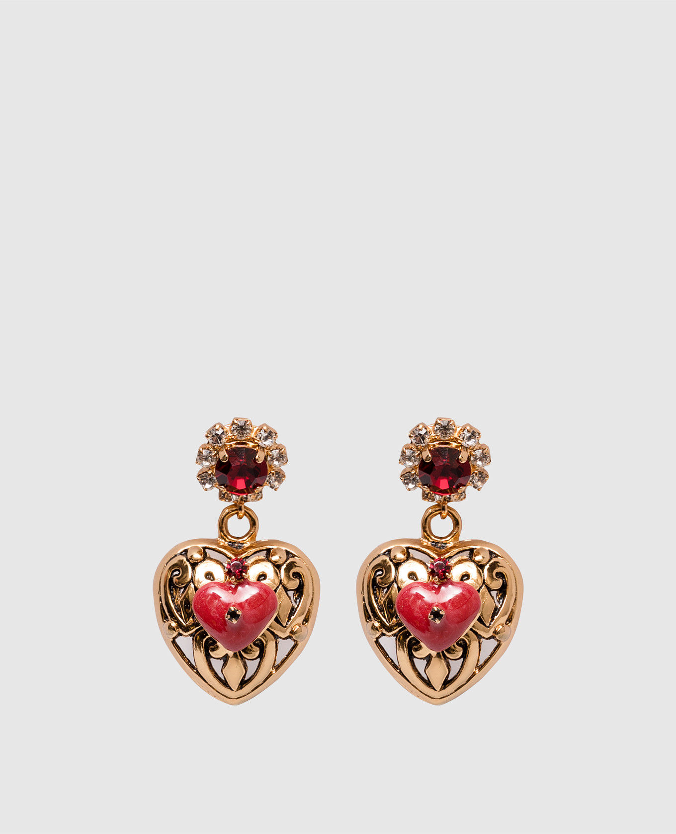 

Gold earrings with crystals CelesteG, Golden