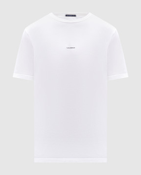 C.P. Company White T-shirt with logo print MTS161A006374G