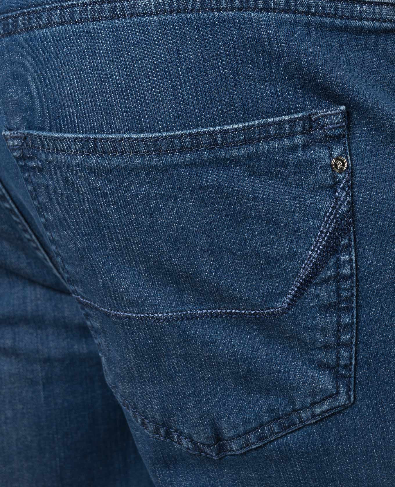 

Blue jeans with logo patch Stefano Ricci