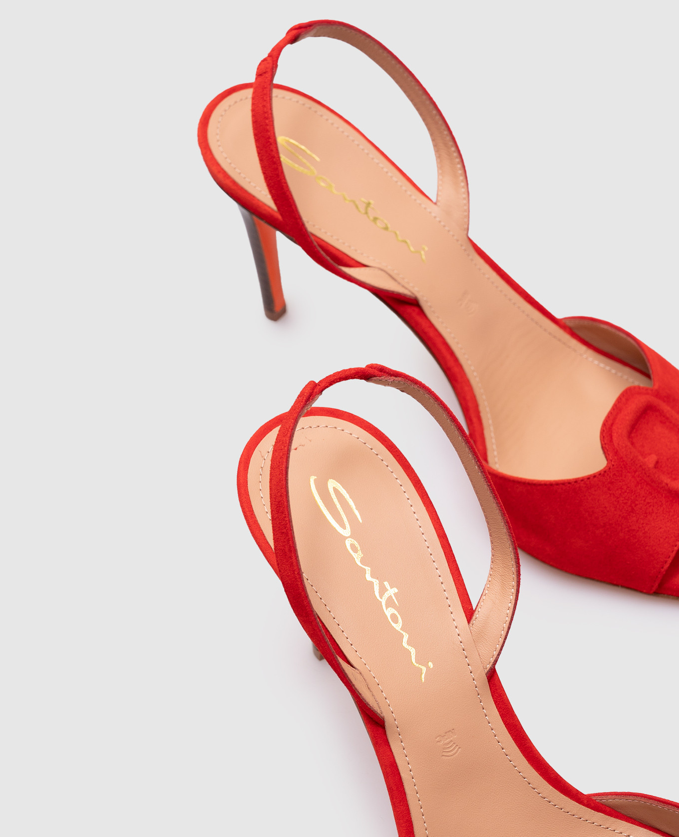 

Red suede sandals Santoni