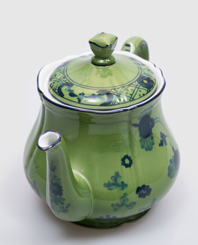 Ginori 1735 Green porcelain teapot from the Oriente Italiano collection 600 ml 003RG00FTE400G00123600