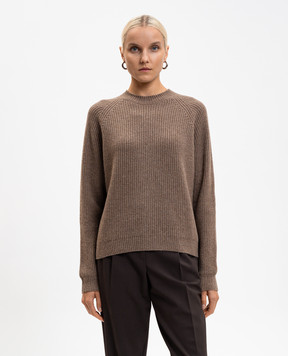 John Smedley Brown LYLLA cashmere and wool sweater LYLLA