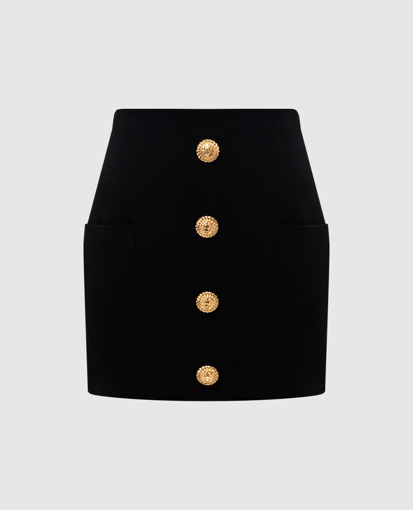

Black mini skirt with branded rivets Balmain