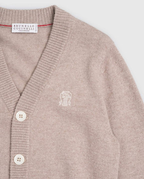 Brunello Cucinelli Children's beige cashmere cardigan B22M10016B