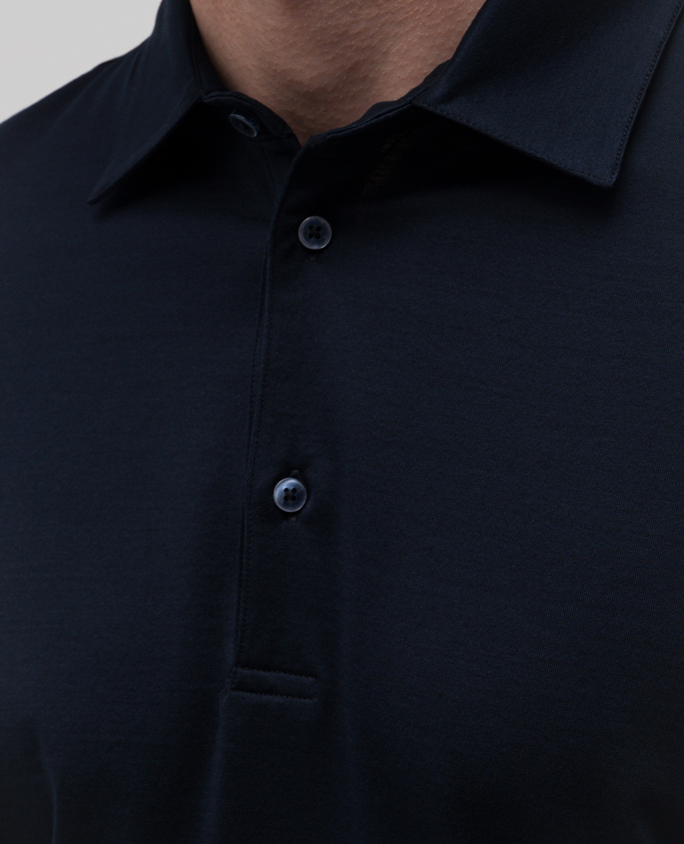 

Blue long-sleeved polo shirt CAPOBIANCO