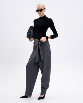 The Attico Grey trousers with lapels 251WCP00272PLL007AA