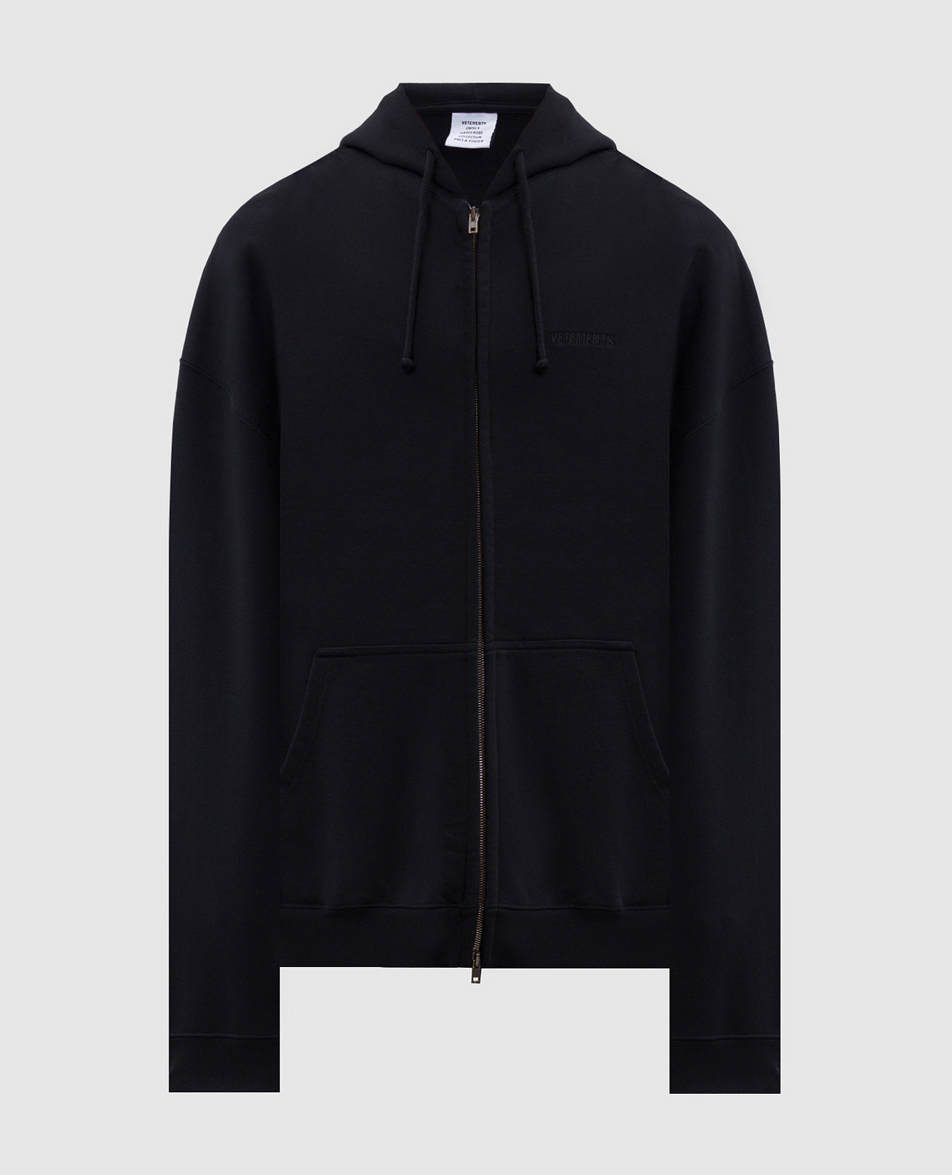 Black sports jacket with logo Vetements
