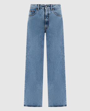 Maison Margiela MM6 Blue flared jeans with logo S62LB0202M30018