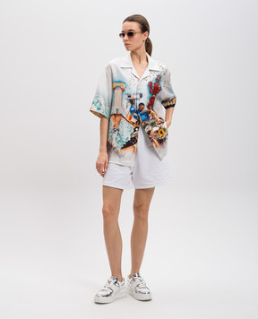 Casablanca Celebration du Sport silk blouse UWPS25SH00301