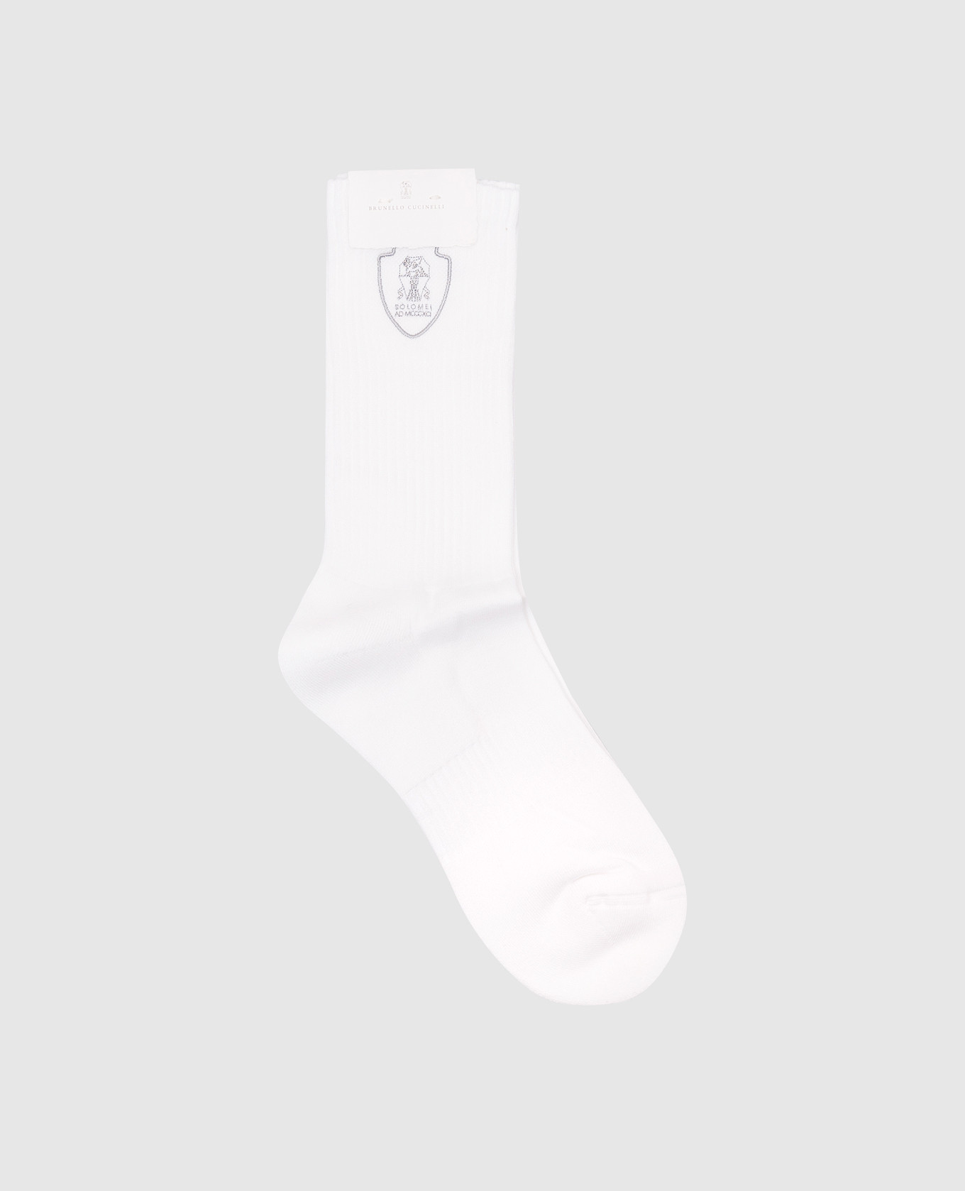 

White socks with logo emblem Brunello Cucinelli
