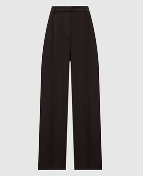 Brunello Cucinelli Brown wool and cashmere pants MP513P9019