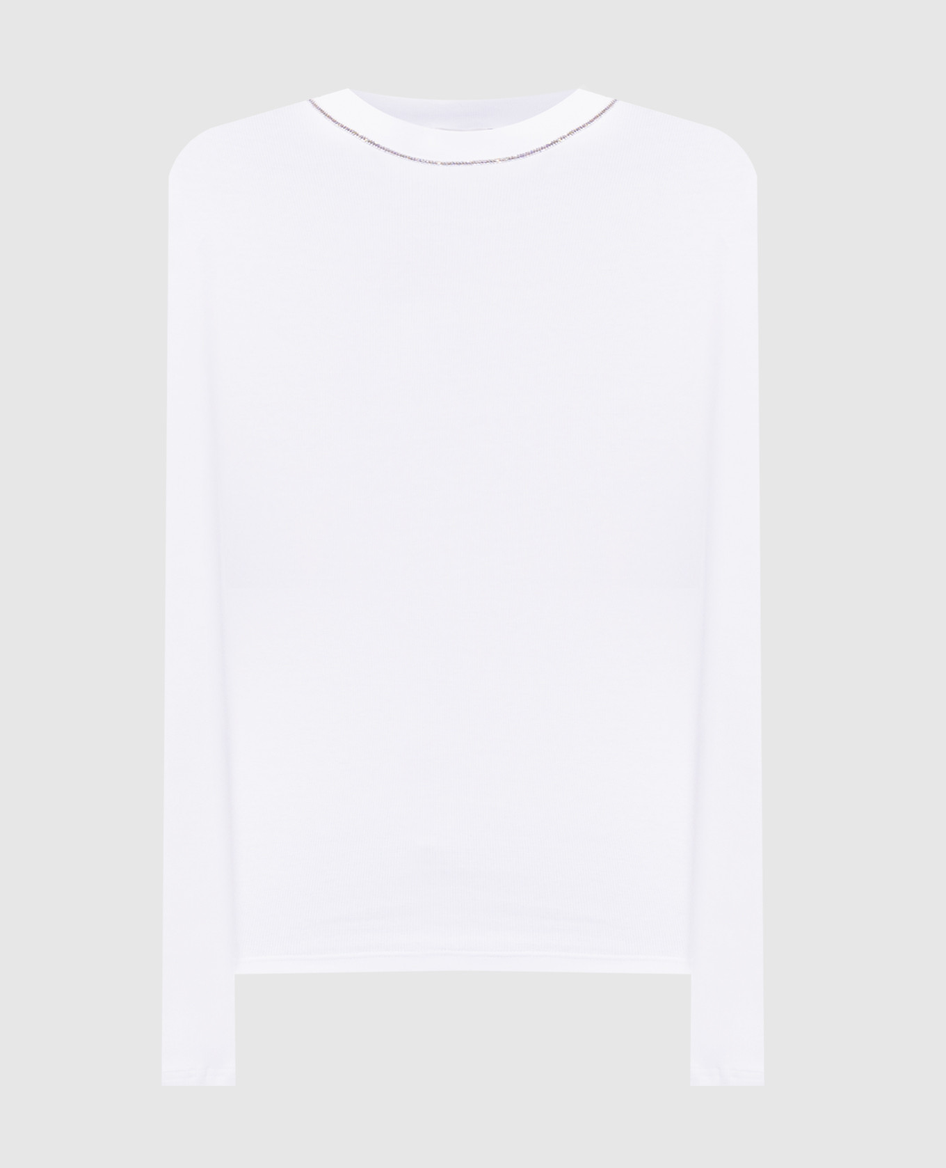 White longsleeve with monil chain peserico