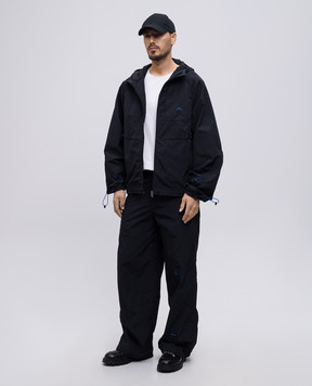A Cold Wall Black pants with logo print ACWMB315