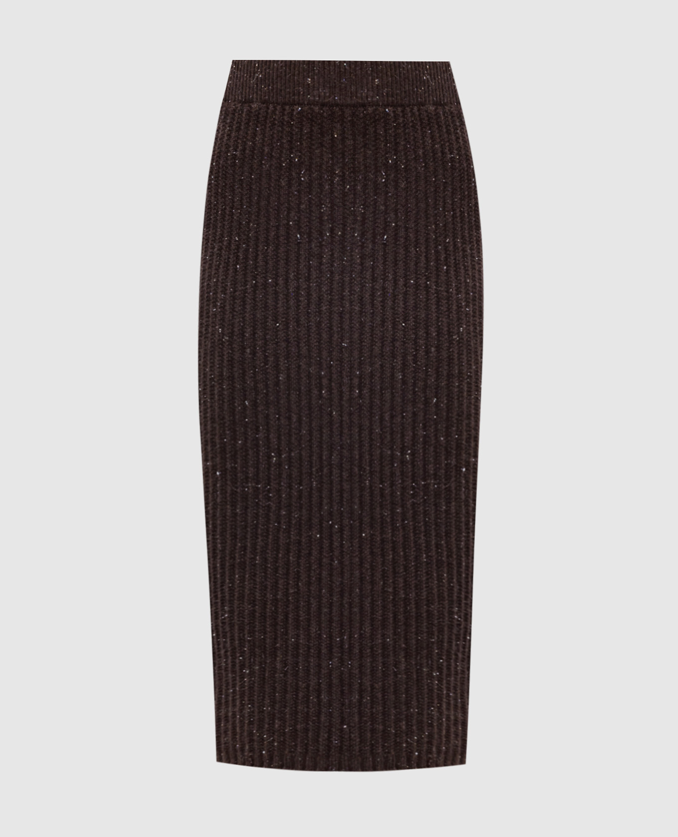 

Brown skirt with wool and silk with lurex Peserico, Коричневый