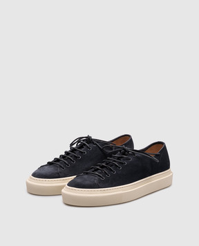 BUTTERO Blue suede sneakers TANINO B10030GORH