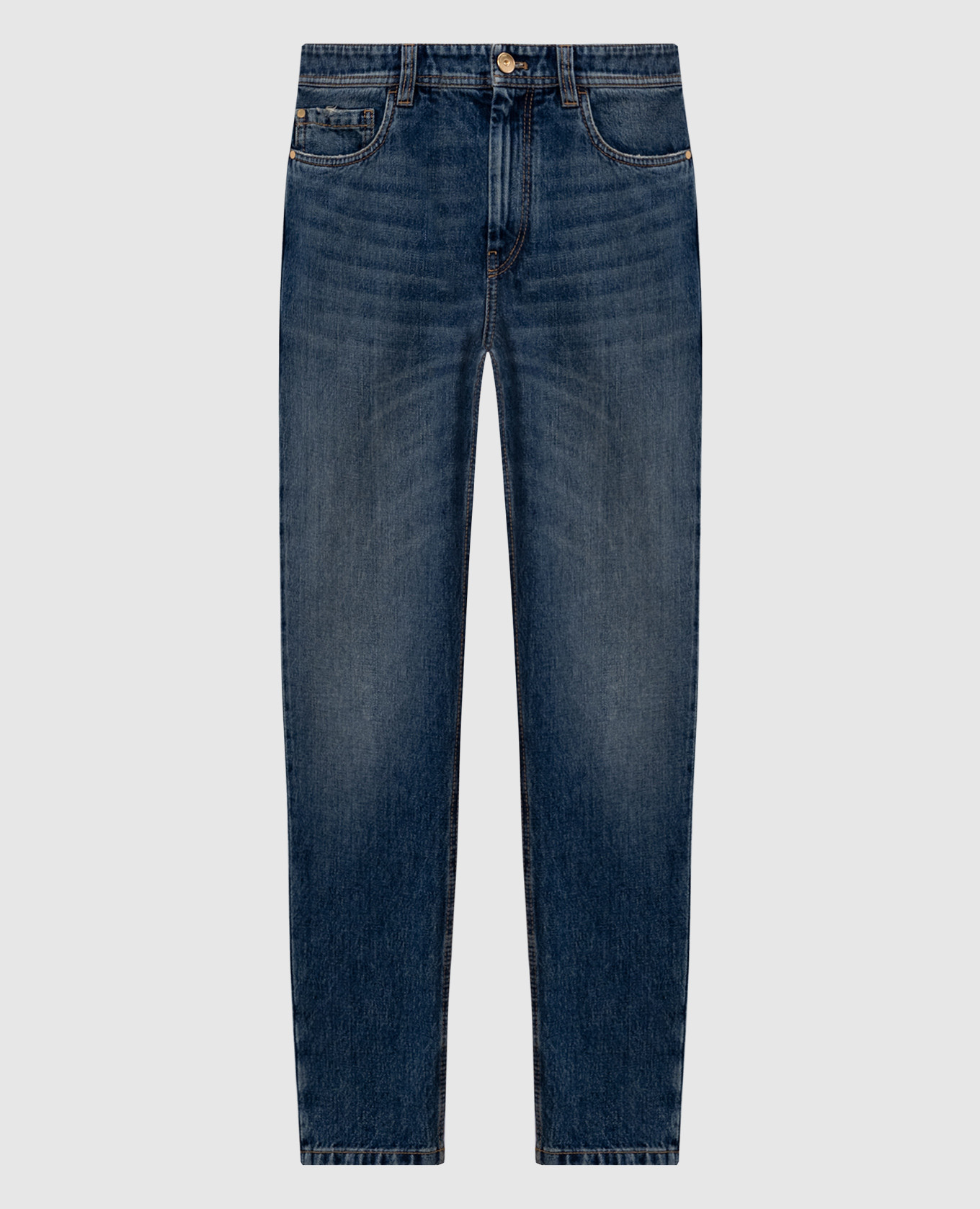 Blue jeans with a monil chain Brunello Cucinelli