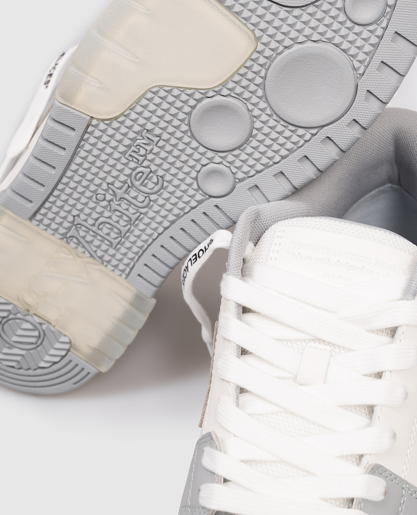 Out Of Office grey leather sneakers Off-White 5