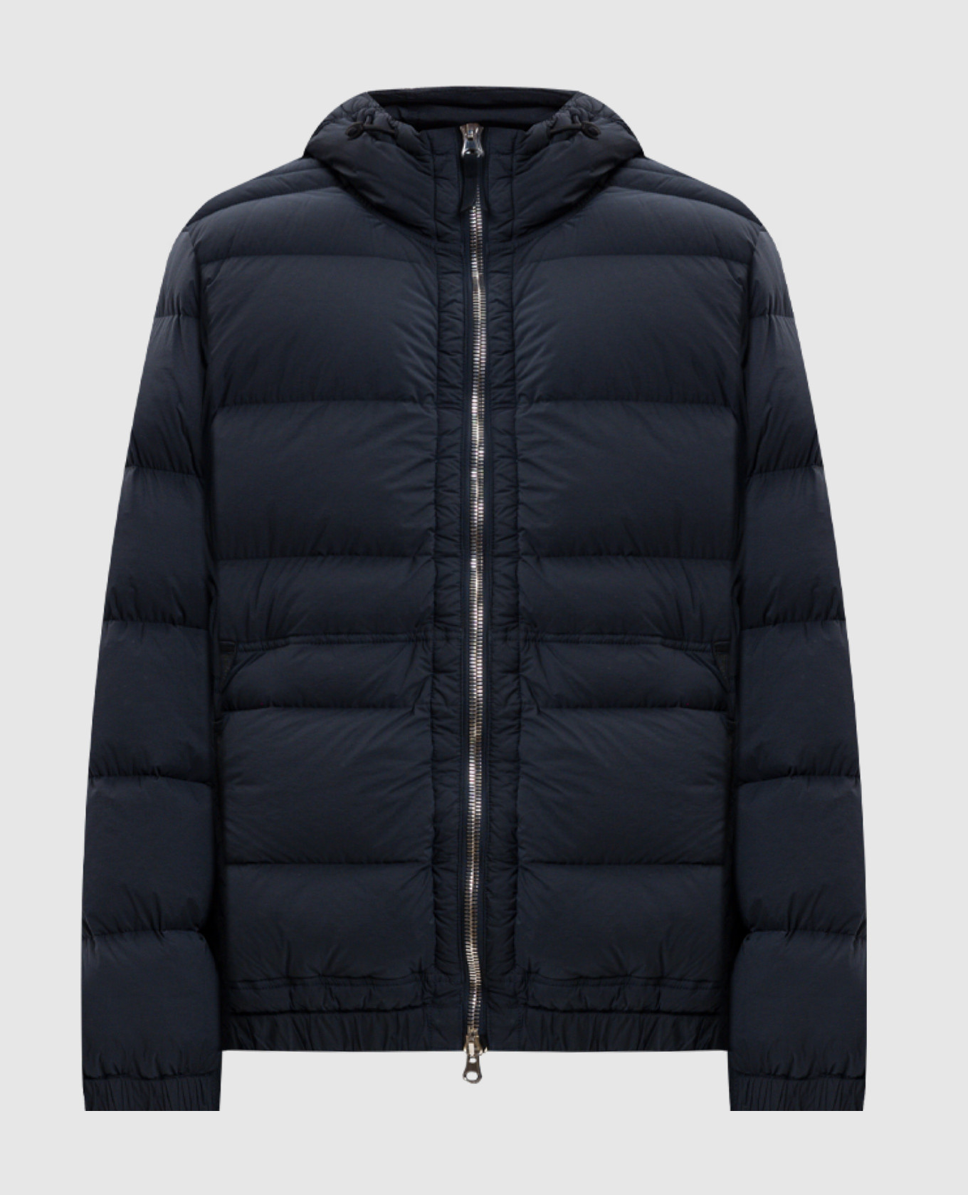

Blue quilted down jacket with logo patch Stone Island