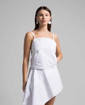 Max Mara Sportmax White CARMINE top with crystal CARMINE