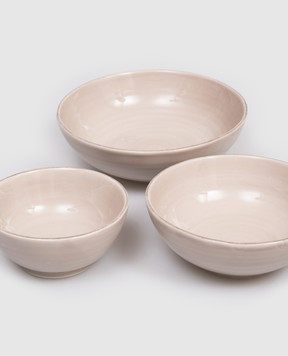 Brunello Cucinelli Set of beige ceramic plates Tradition MLCERB2005