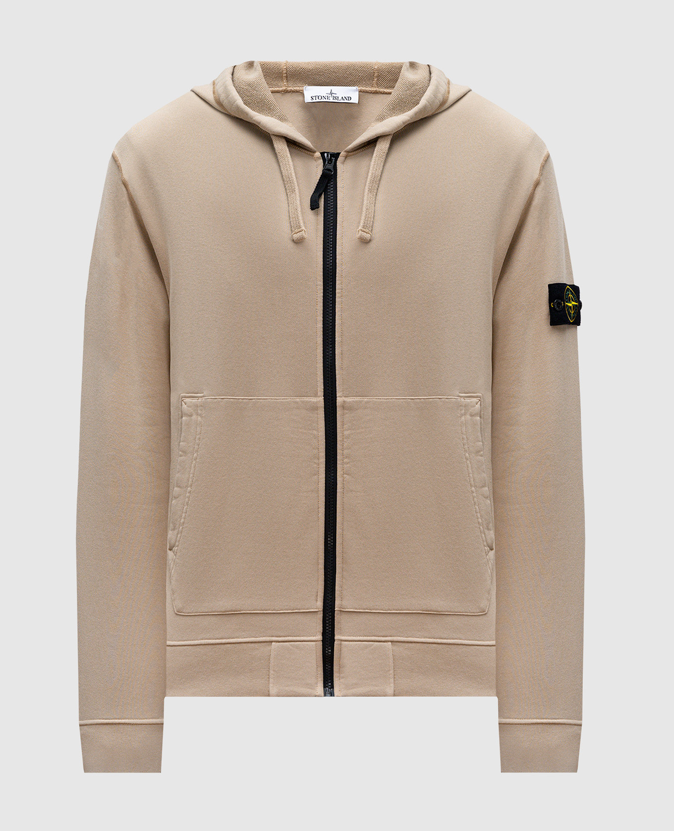 

Beige sports jacket with logo patch Stone Island