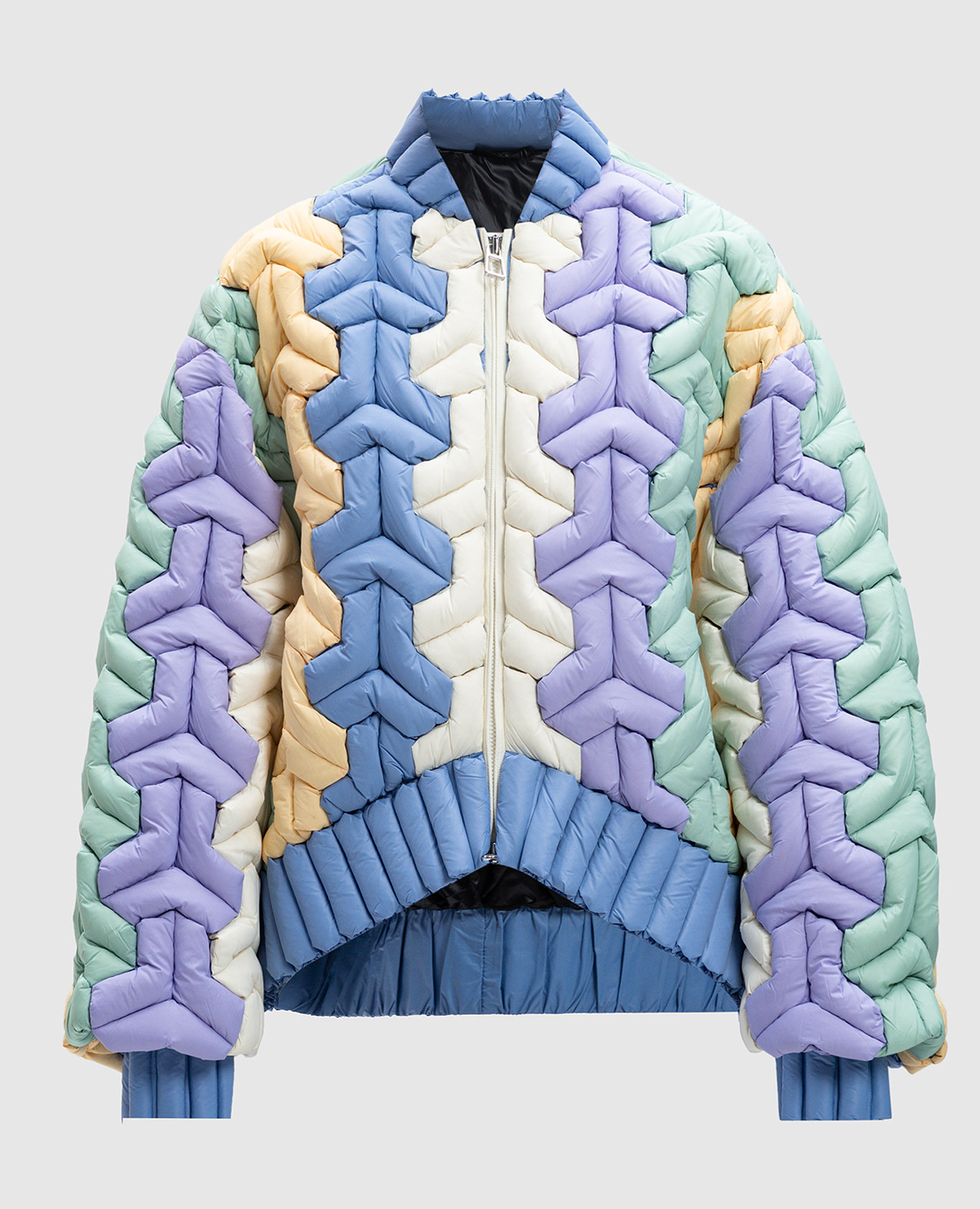 

Down jacket MOUNTAIN MAIL in geometric quilting Raxxy, White