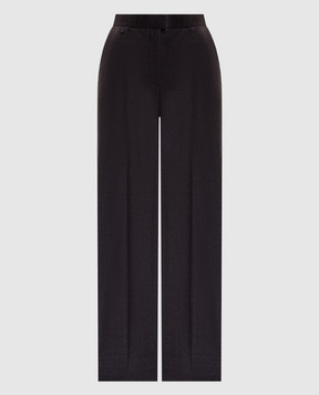Agnona Brown wool pants T70907YU1142