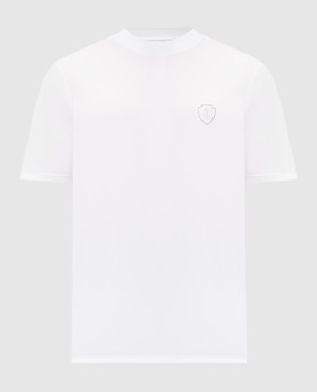 Brunello Cucinelli White T-shirt with emblem MW8641310F